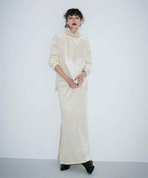 「HANNE」 スカート S クリーム レディース_画像4