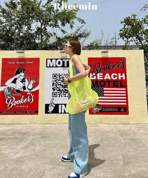Rheemin トートバッグ 大きめ BIG MESH HORY レディース : ZOZOTOWN