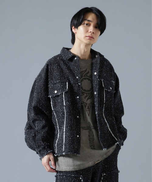 Danke Schon デニムライダースジャケット ダメージ加工 Danke Schon ダメージデニムジャケット ブラック - メルカリ