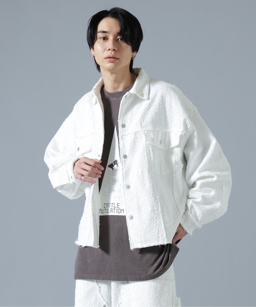 Danke Schon デニムライダースジャケット ダメージ加工 DANKE SCHON（ダンケシェーン） デニムジャケット gジャン DankeSchon