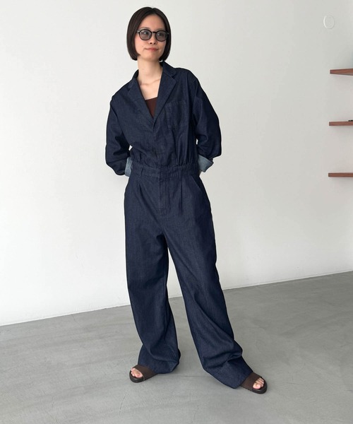 「CANAL JEAN」 オールインワン 36 インディゴブルー レディースの画像