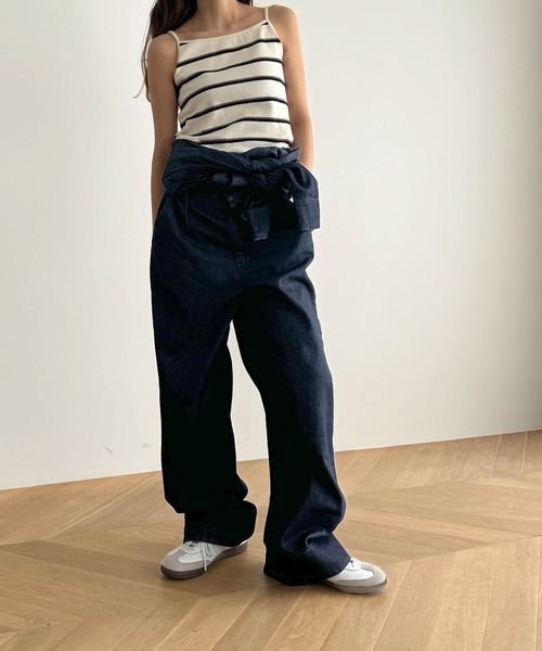 「CANAL JEAN」 オールインワン 36 インディゴブルー レディースの画像