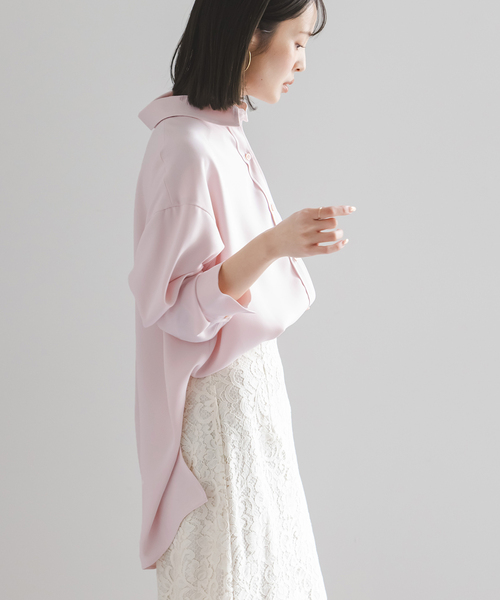 NOBLE 25SS シーズンカラープレーンシャツ オーバーサイズ ブラウス NOBLE（ノーブル） ブラウス シャツ 「追加・新色」シーズンカラー
