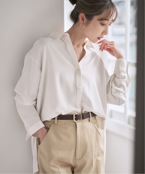 NOBLE 25SS シーズンカラープレーンシャツ オーバーサイズ ブラウス NOBLE（ノーブル） ブラウス シャツ 「追加・新色」シーズンカラー