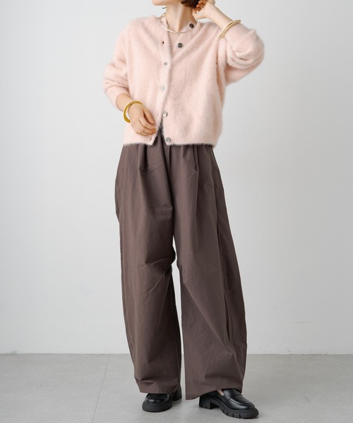 「Omekashi」 ニットカーディガン FREE モカ レディース_画像3