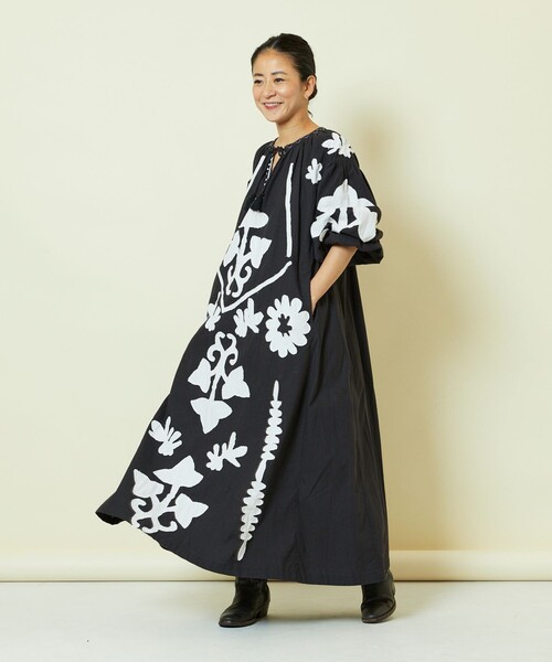 「Freada」 長袖ワンピース ONE SIZE グリーン レディースの画像