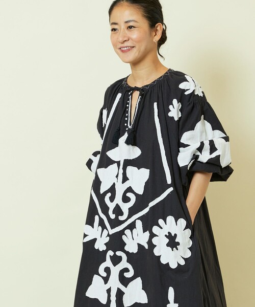 「Freada」 長袖ワンピース ONE SIZE グリーン レディースの画像