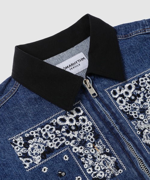 デニムジャケット gジャン Bandana Embroidery Denim Jacket メンズ レディースの画像