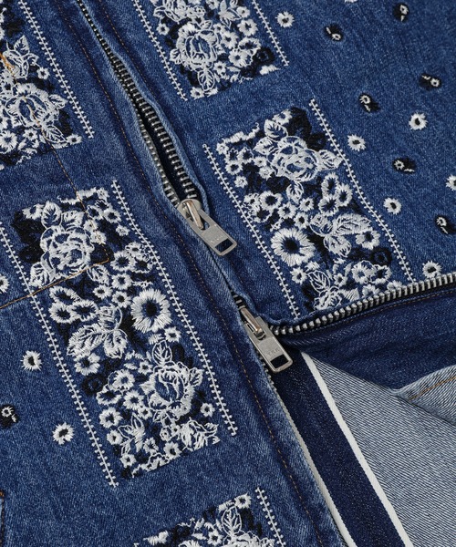デニムジャケット gジャン Bandana Embroidery Denim Jacket メンズ レディースの画像