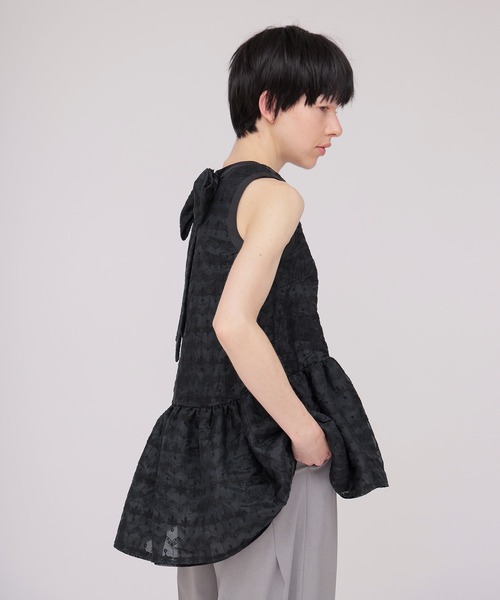 ブラウス シャツ TSURU by Mariko Oikawa / Matine.R(スパンコールスリーブレスブラウス BL-1265030)の画像