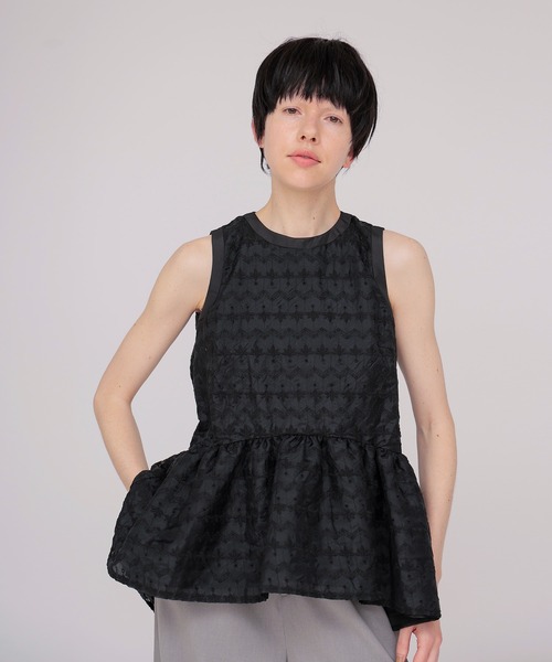 ブラウス シャツ TSURU by Mariko Oikawa / Matine.R(スパンコールスリーブレスブラウス BL-1265030)の画像