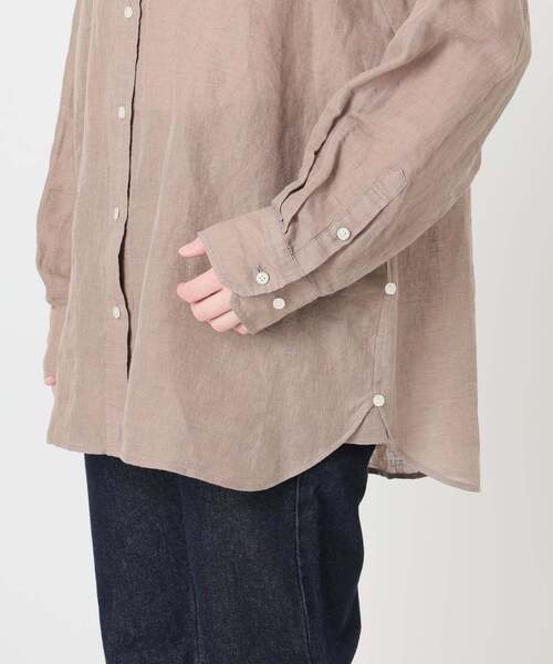 ブラウス シャツ リネンコットンカシュクールシャツ レディースの画像