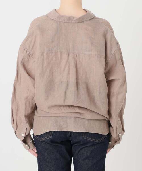 ブラウス シャツ リネンコットンカシュクールシャツ レディースの画像
