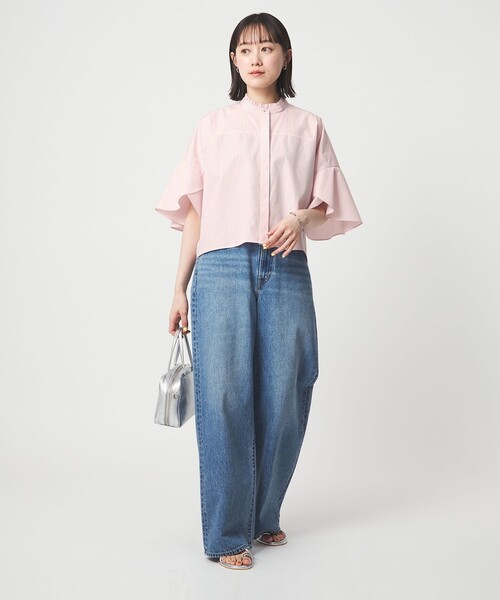【さくら】ジャーナルスタンダード フレアスリーブブラウス フレアスリーブ ブラウス 接触冷感（シャツ/ブラウス）｜green label