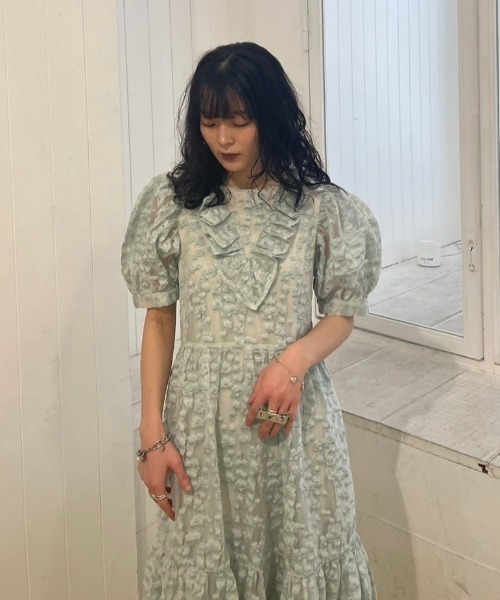 「HONEY MI HONEY」 半袖ワンピース FREE ホワイト レディース_画像5