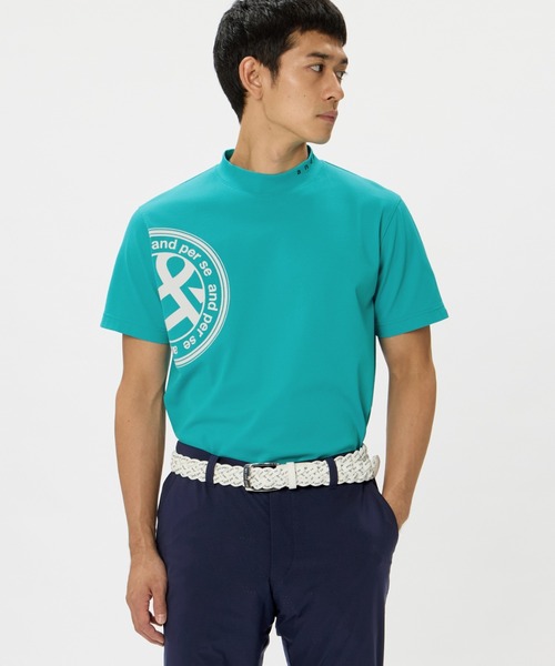 and per se（アンパスィ） tシャツ SWING DRY メッシュ半袖モック