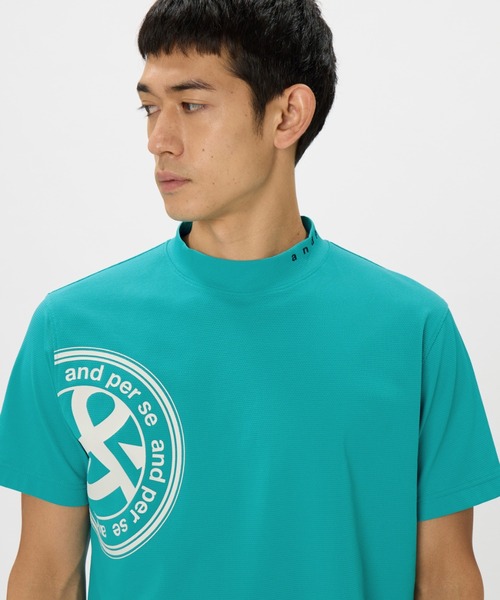 and per se（アンパスィ） tシャツ SWING DRY メッシュ半袖モック