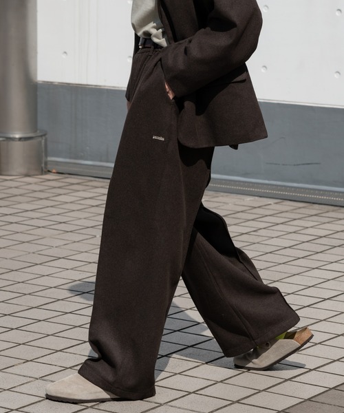 「Perushu」 イージーパンツ SMALL ダークブラウン メンズ_画像5