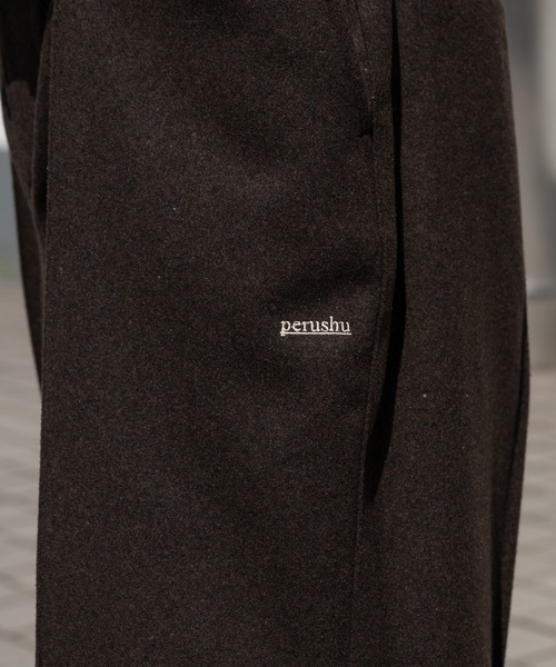 「Perushu」 イージーパンツ SMALL ダークブラウン メンズ_画像8