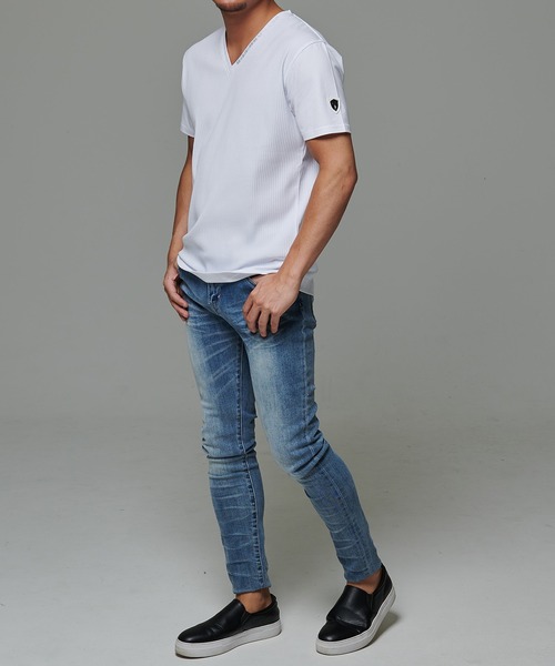 「VIOLA」 半袖Tシャツ L ターコイズブルー メンズ_画像2