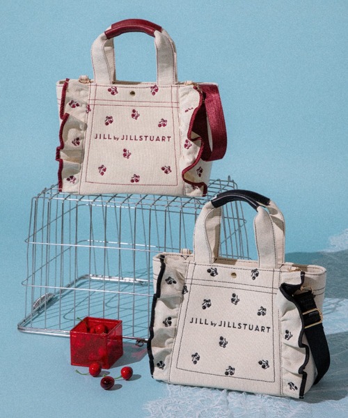 トートバッグ 「再入荷」「Cherryシリーズ」フリルトートバッグ レディースの画像