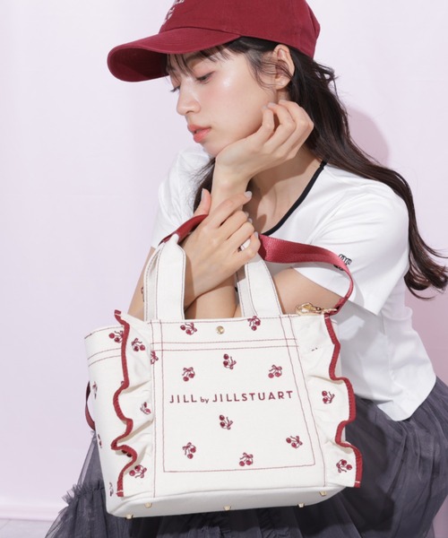 トートバッグ 「再入荷」「Cherryシリーズ」フリルトートバッグ レディースの画像