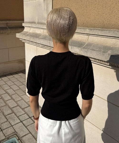 「JENNE」 半袖ニット SMALL グリーン レディース_6