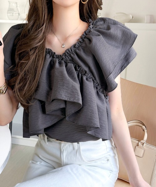 mily bilet ブラウス シャツ 夏 半袖 「7月下旬再入荷！予約受付中