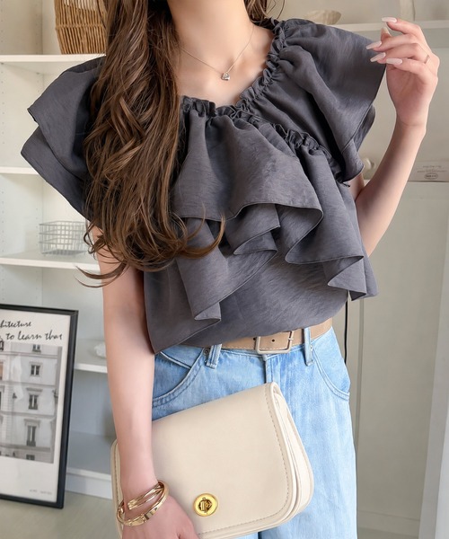 mily bilet ブラウス シャツ 夏 半袖 「8月上旬再入荷！予約受付中
