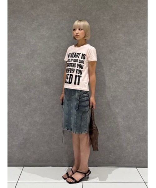 LAGUA GEM（ラグアジェム） デニムスカート SIDE LACE UP MIDI