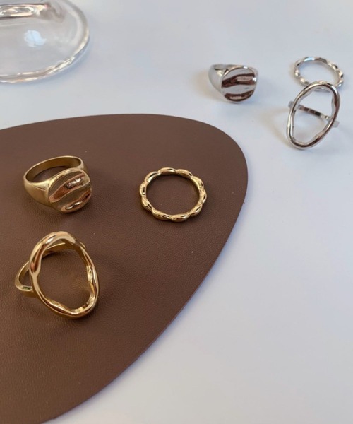B'z ノベルティ リング 指輪 グッズ アクセサリー 美品 B.I.D. 指輪 リング 「Bz」「456858」モチーフリング3点セット(RZ