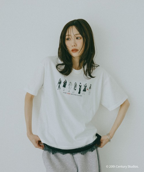 フランシュリッペ　ペタペタ　転写シール　コラージュ　Tシャツ　新品タグ付き GLOBAL WORK（グローバルワーク） tシャツ 「プラダを着た悪魔