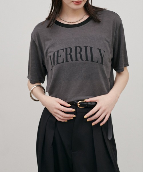 LARUTA（ラルータ） tシャツ 「LARUTA」リンガーロゴTee レディース