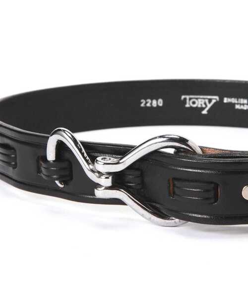「TORY LEATHER」 ベルト 28 ブラック メンズ_画像4