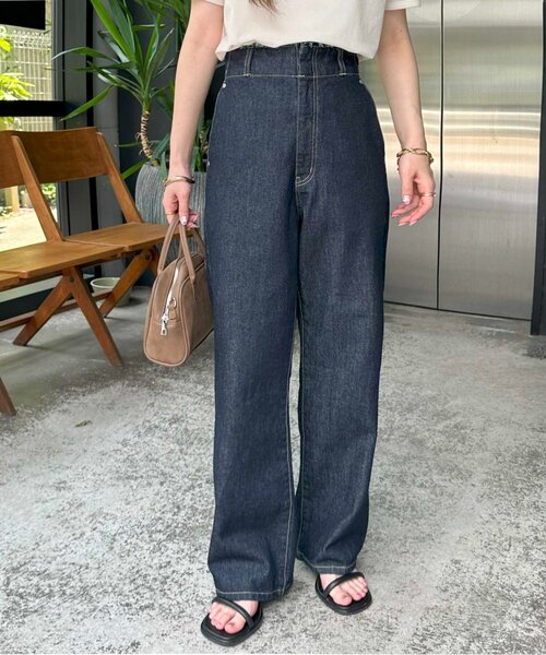 「DISCOAT」 デニムパンツ LARGE ネイビー レディース_画像2