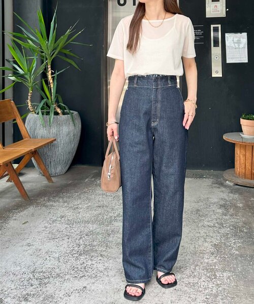 「DISCOAT」 デニムパンツ LARGE ネイビー レディース_画像9