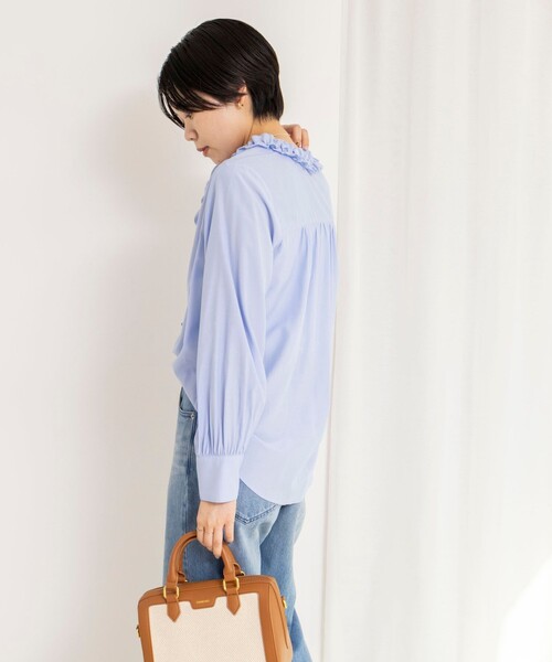 「NOLLEY'S」 長袖ブラウス 38 サックスブルー レディース_画像8