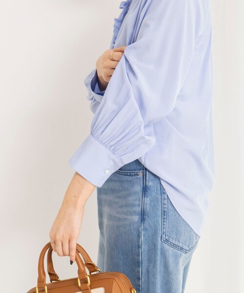 「NOLLEY'S」 長袖ブラウス 38 サックスブルー レディース_画像9