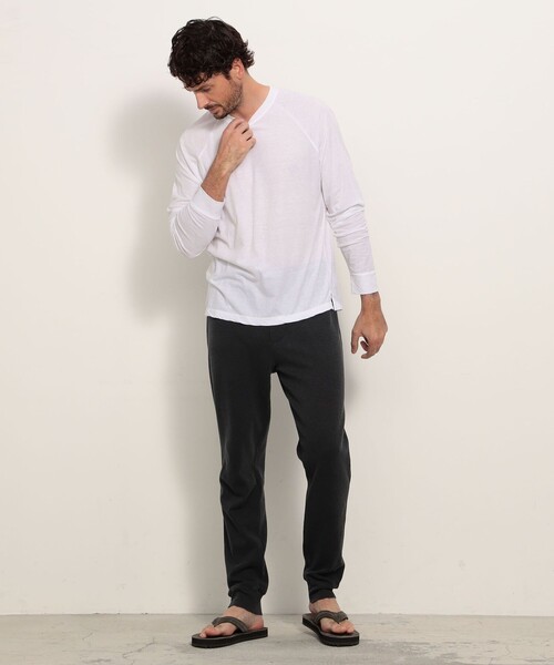 「JAMES PERSE」 長袖Tシャツ 2 ホワイト メンズ_画像4