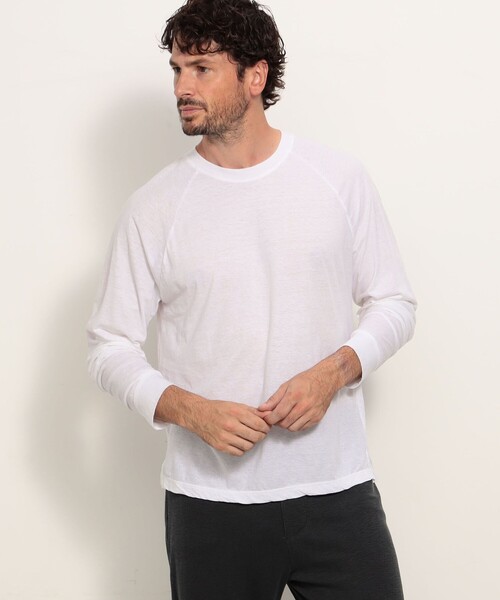 「JAMES PERSE」 長袖Tシャツ 2 ホワイト メンズ_画像5