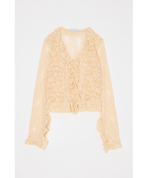 MOUSSY（マウジー） ブラウス シャツ 「26年AW新作」PATCH LACY RUFFLE