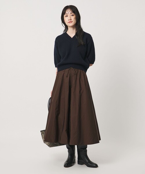 UNITED ARROWS ユナイテッドアローズ 黒 タフタスカート 313-2 UNITED ARROWS（ユナイテッドアローズ） ロング スカート タフタ