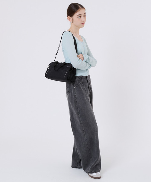 【希少】JTC ベストバッグ スタッズ ブラック 多収納 ボディバッグ LeSportsac（レスポートサック） ショルダーバッグ バッグ STUDS MINI