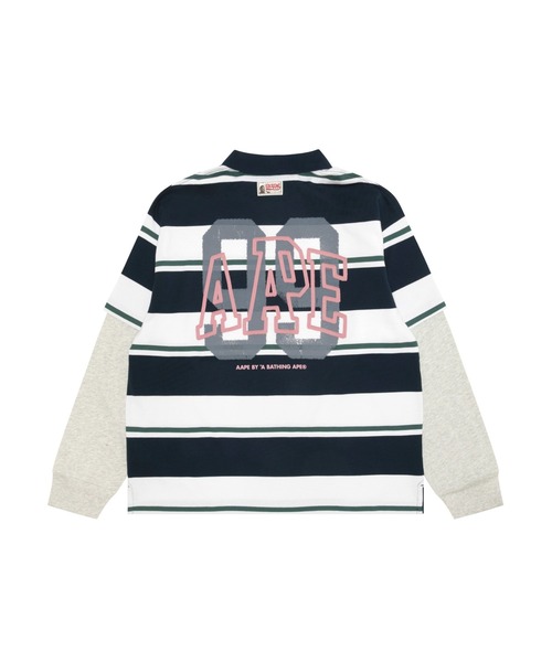 A BATHING APE 長袖ポロシャツ XSサイズ AAPE BY A BATHING APE（エーエイプバイアベイシングエイプ