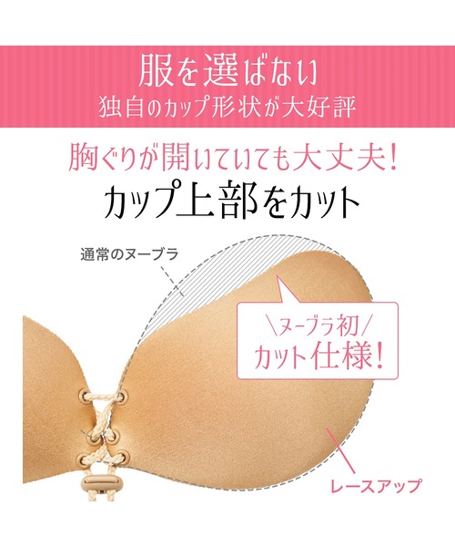 【美品✨】NuBraヌーブラ正規品　シームレスレースアップ モカ サイズB Nubra ヌーブラ・シームレス レースアップ : ZOZOTOWN Yahoo!店