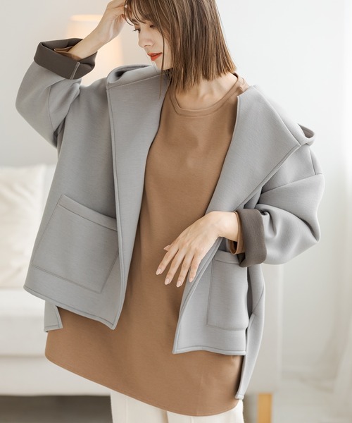 ZAKKA-BOX（ザッカボックス） パーカー ボンディングフードジャケット