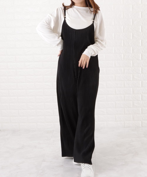 【美品✨】ENFÖLD LONG-STRAP OVERALLS サロペット 黒 25AW】ENFOLD エンフォルド / STRAP-TROUSERS / サロペット | TRENT