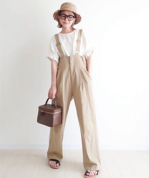 サロペット・オーバーオール・オールインワン hime GISELe 4月号掲載】atelier SOMETHING LACE UP SALOPETTE