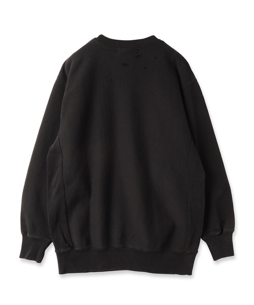 vintage suede スウェット　黒　トレーナー ap retro トレーナー スウェット スエードポンチハーフジップ