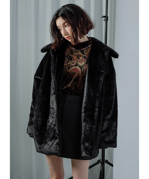 Adoon plain フェイクファーブルゾン Adoon plain Ladies】フェイクファーブルゾン[品番：KTRW0031241